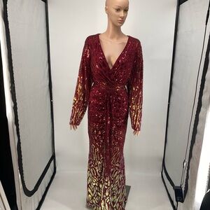 Elegant Sequin Evening Gown